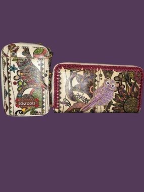 Sakroots Floral Owl Coin Pouch in Multicolor Print